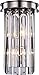 Elegant Lighting Sydney Wall Sconce Traditional Antique 2-Light Crystal Polished Nickel Silver