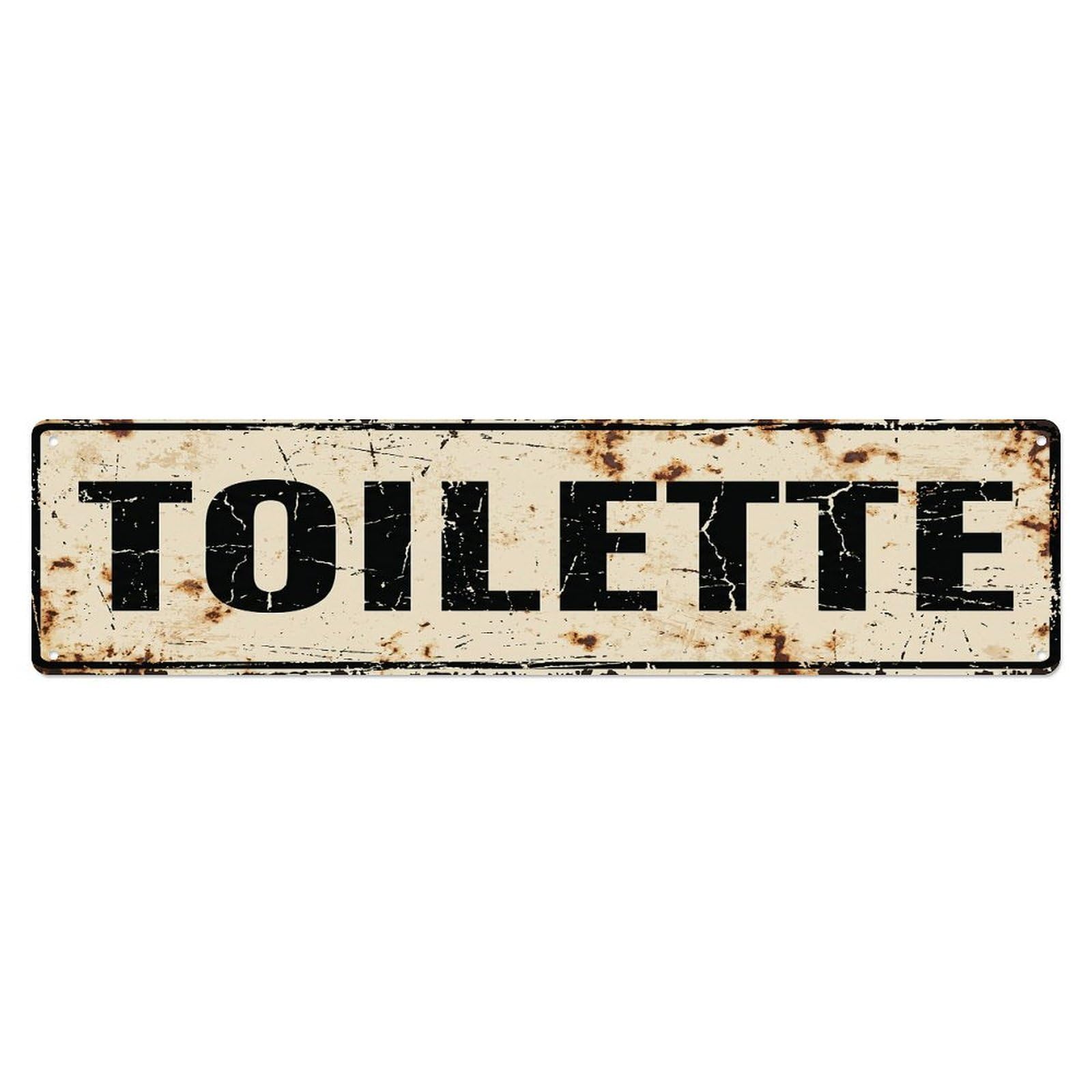 Distressed Bold Biergarten Lavatory Toilet(WC) Door Metal Tin Sign Plaque Wall Decor for Cafe, Club Bar, Office, Home Garden Metal Poster 4x16Inch