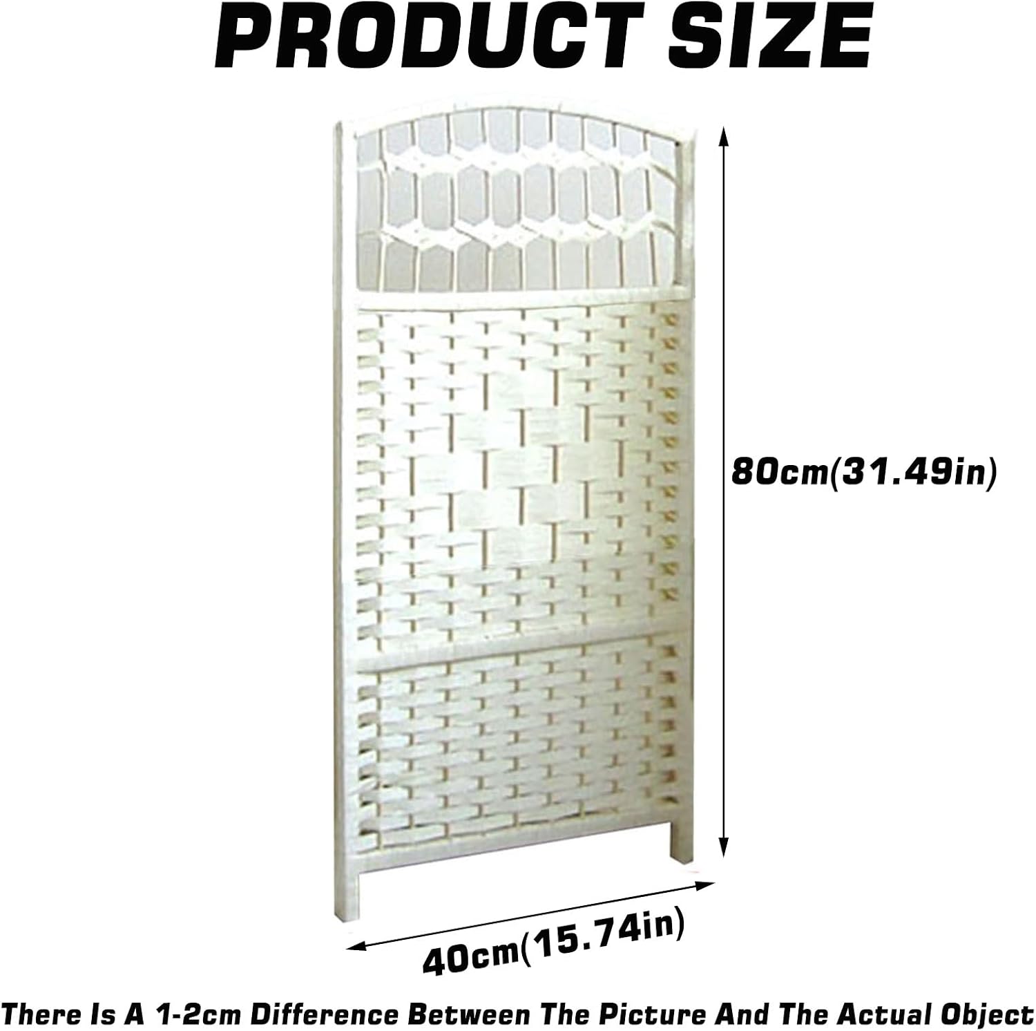 Freestanding Folding Woven Privacy Screen | Living Room Divider (4/5/6 Panels) | for Home Office, Garden, & Patio(Color-1,80x40cm-6 Panels)