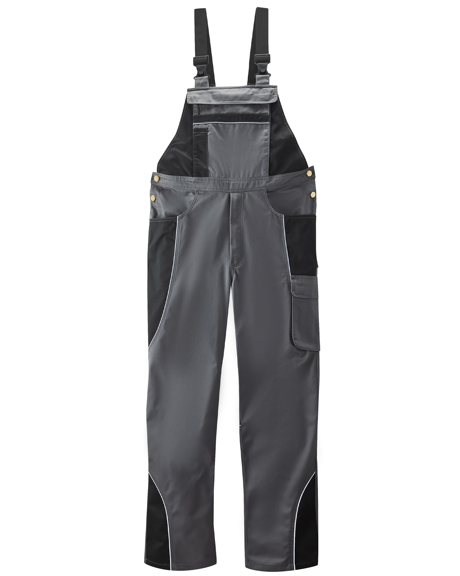 Scheibler Arbeitshosen Männer Reflektierende Workwear Active Latzhose Herren Schnittschutzhose mit elastischen Trägern & vielen Taschen