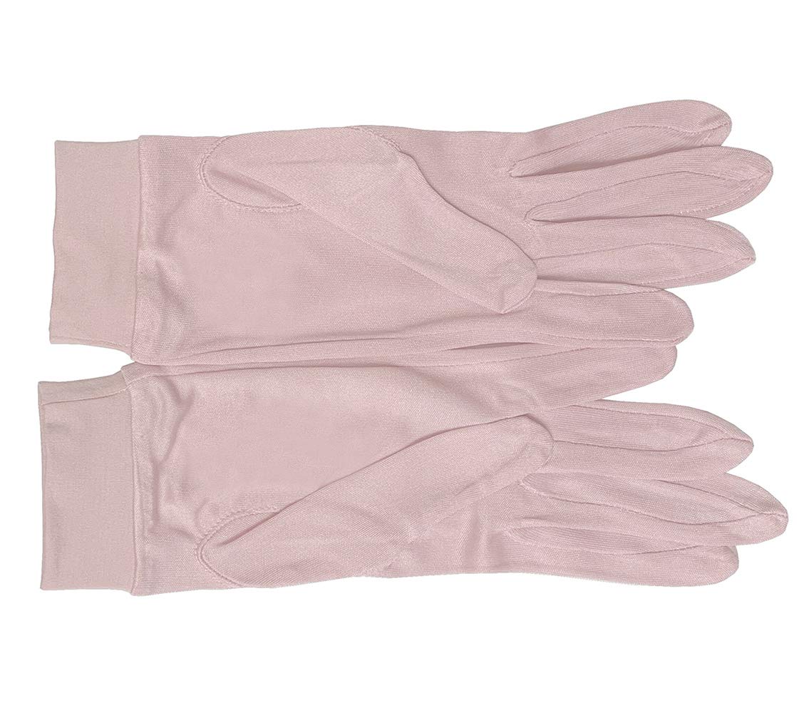 LSHARON 100% Mulberry Silk Thermal Liner Gloves for Ski, Bike, Cycle (Medium, Light Pink)