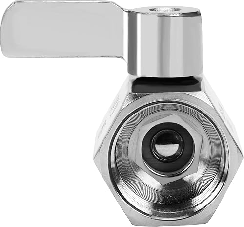 Miniatura 2 de Válvula de cierre de jardín, conector de manguera de agua resistente de acero inoxidable de 34 pulgadas GHT hembra x macho (paquete de 1)