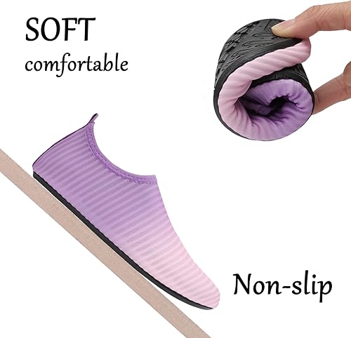 Miniatura 4 de Joinfree - Zapatos acuáticos de natación para niños y niñas, calcetines acuáticos de secado rápido, zapatos con sensación de pies descalzos para