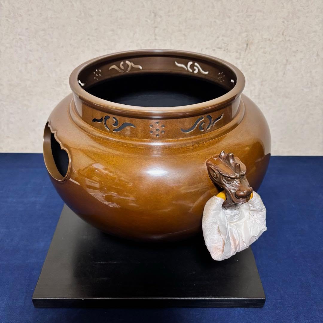 風炉 茶釜 電熱器 畠春斎造 唐銅鬼面風炉 野々田製電熱器 敷板 茶道具 Amazon.co.jp: 風炉 茶釜 電熱器 唐銅鬼面風炉釜 野々田製電熱器 敷板