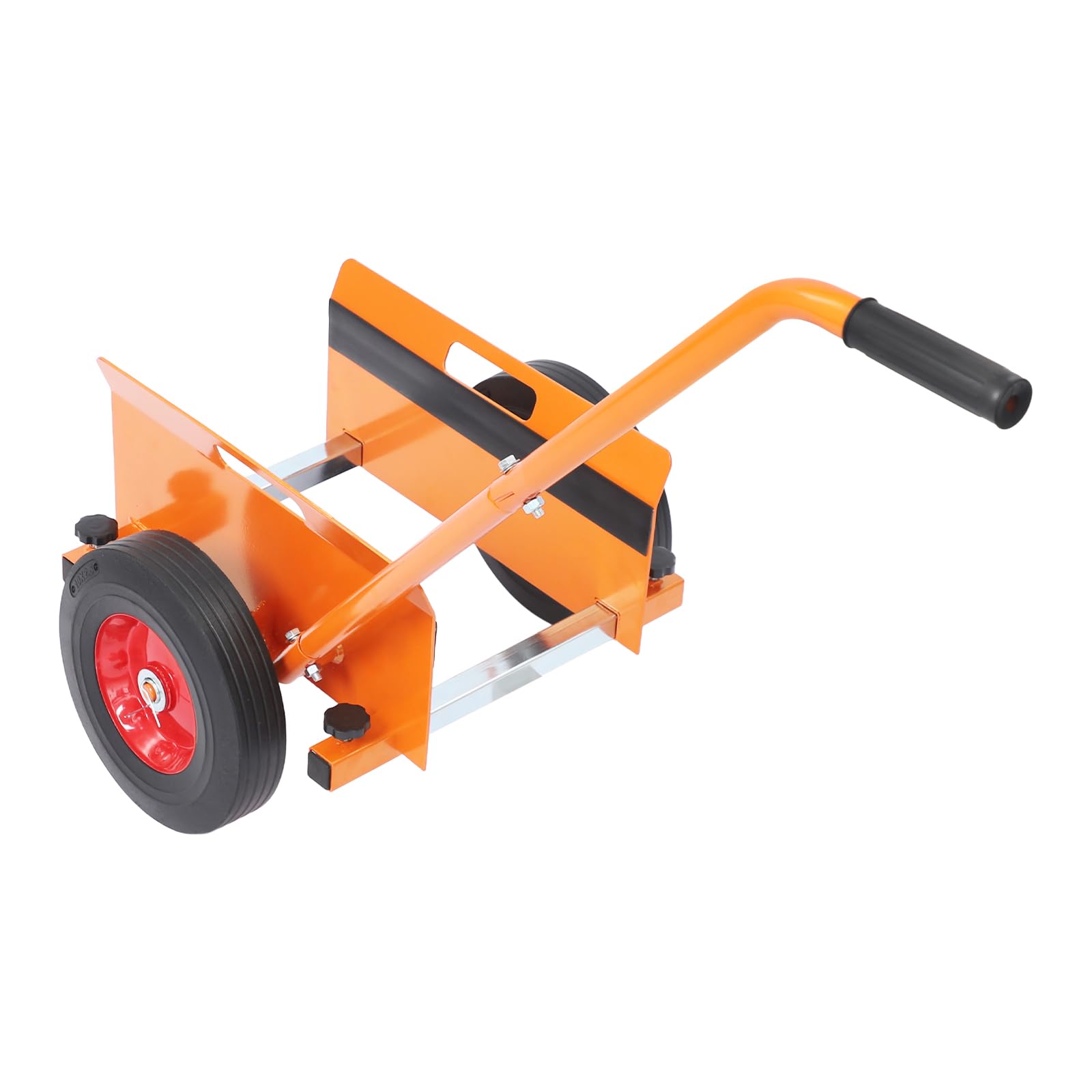 Plattenwagen, Plattentransporter mit 10'' Vollräder & abnehmbarem Langen Griff, Transportwagen Plattenroller Verstellbare Seitenplatten (0-23 cm) bis 450kg für Wandpaneelen (Orange)