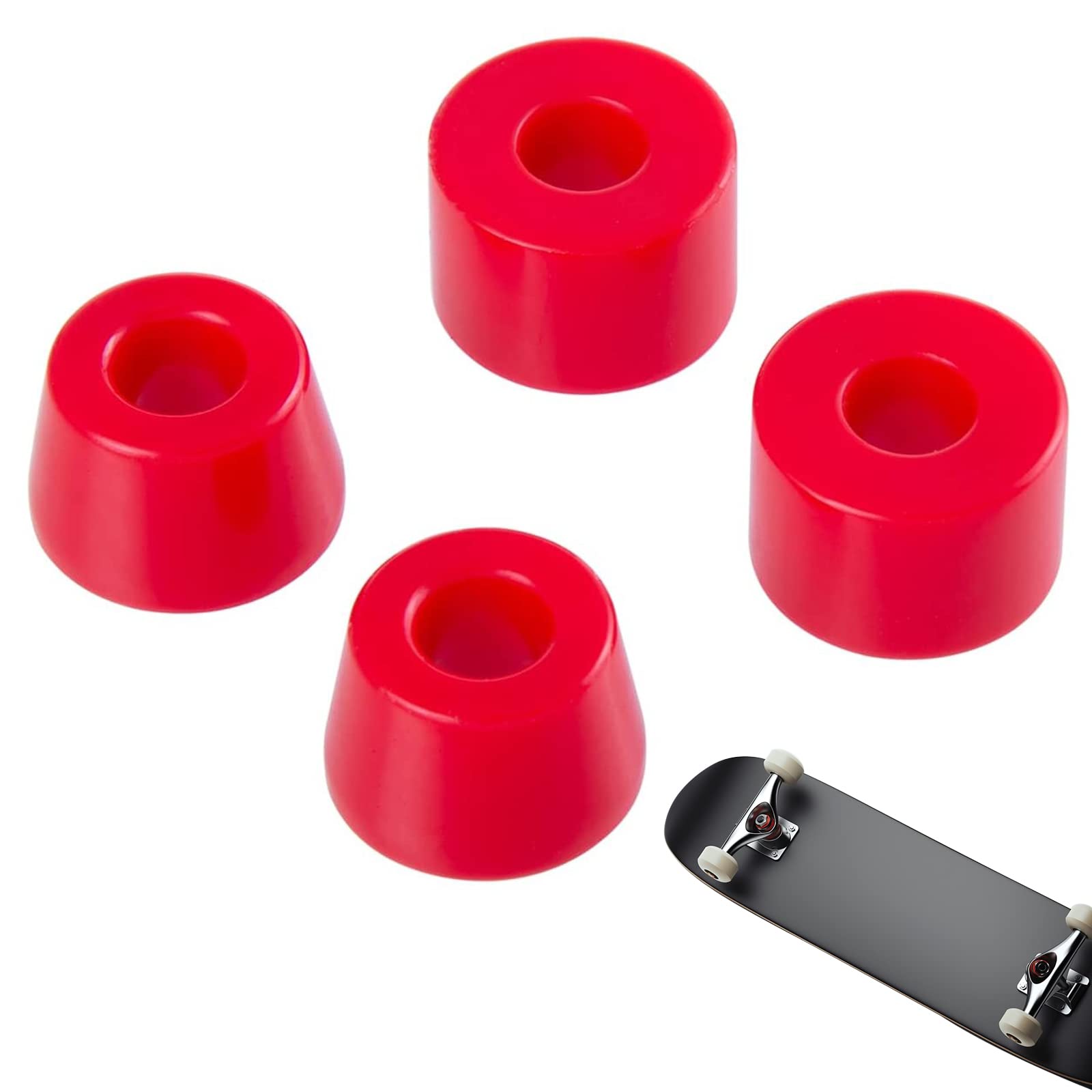 Bujes de Camiones Longboard PU 4 Piezas, Amortiguador Accesorios para Ejes