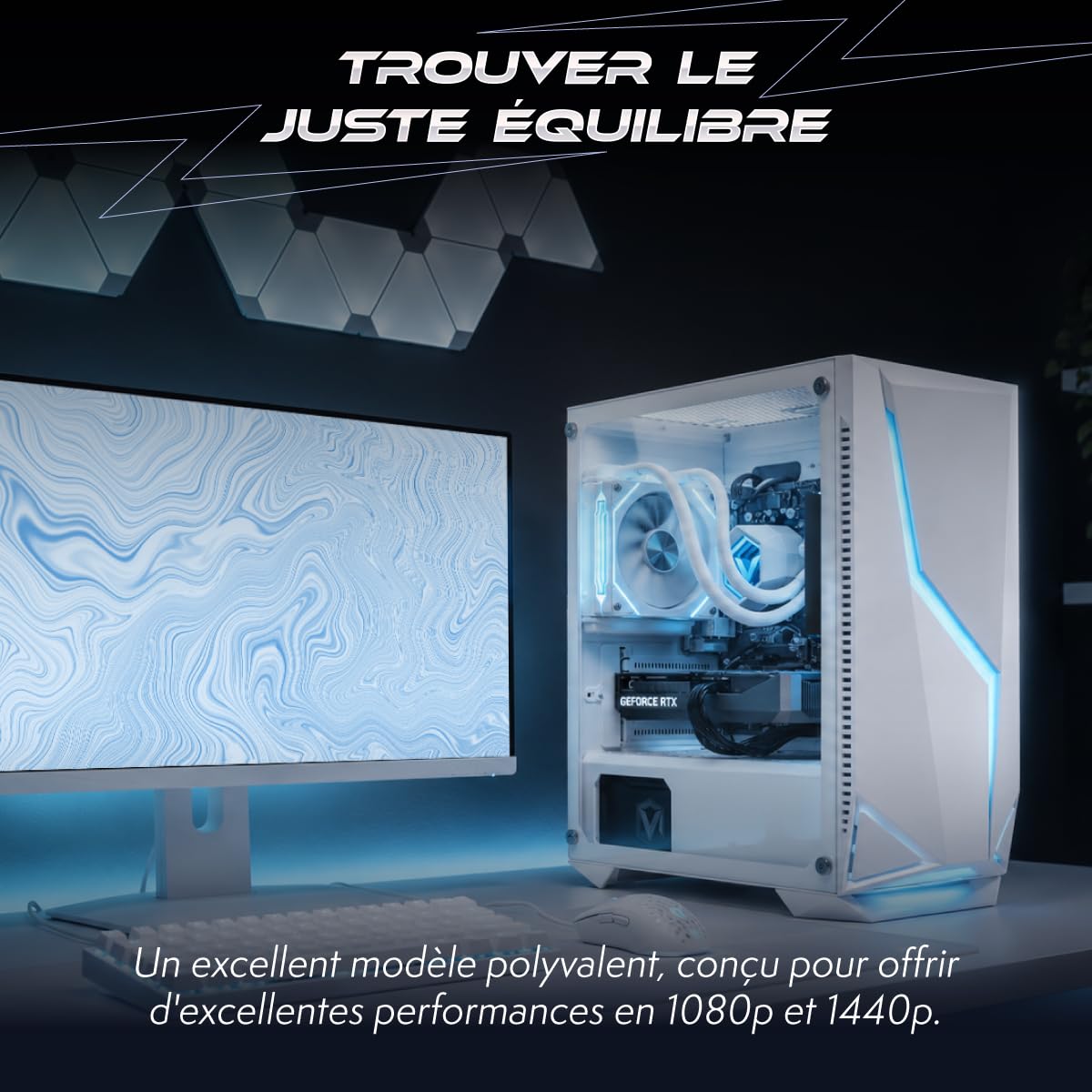 Vibox Gaming PC Completo - AMD Ryzen 7 9700X, Nvidia RTX 5060 Ti 8GB, 16GB RAM, 1TB SSD, Windows 11, Monitor 23", WiFi 6 + Bluetooth 5.4