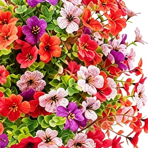Bolas artificiales de petunia de 56 cm para ambientación de bodas y terrazas 7