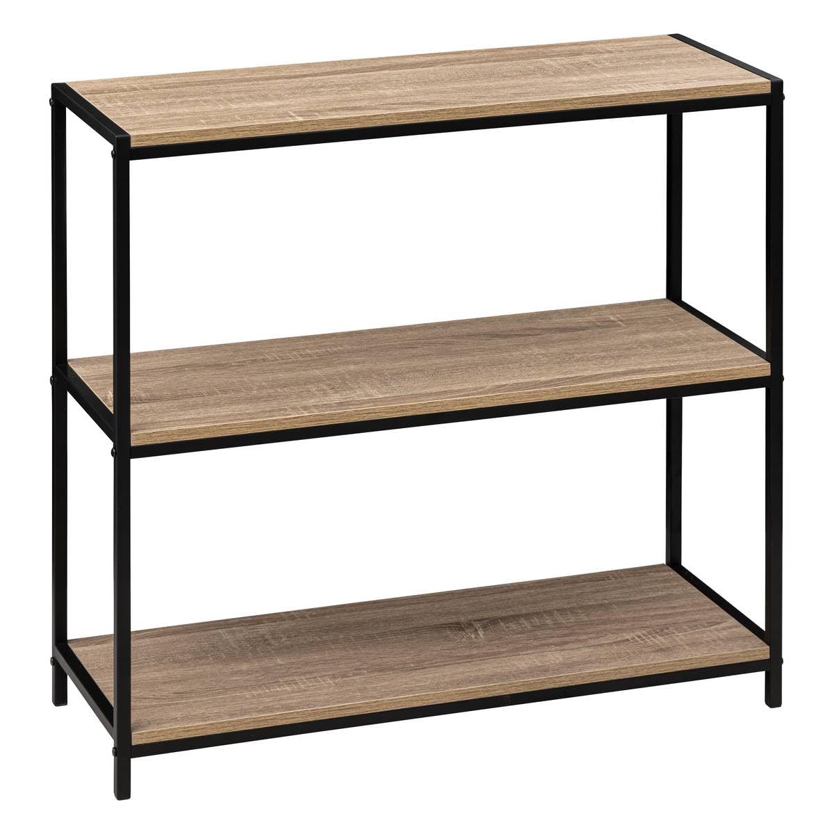 5 five simply smart Consola de 3 estantes 'Aliaj' en Madera y Metal H.80cm
