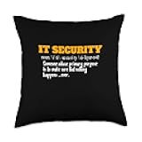 IT Tech Cybersecurity Definition Programmer White Hacking Throw Pillow