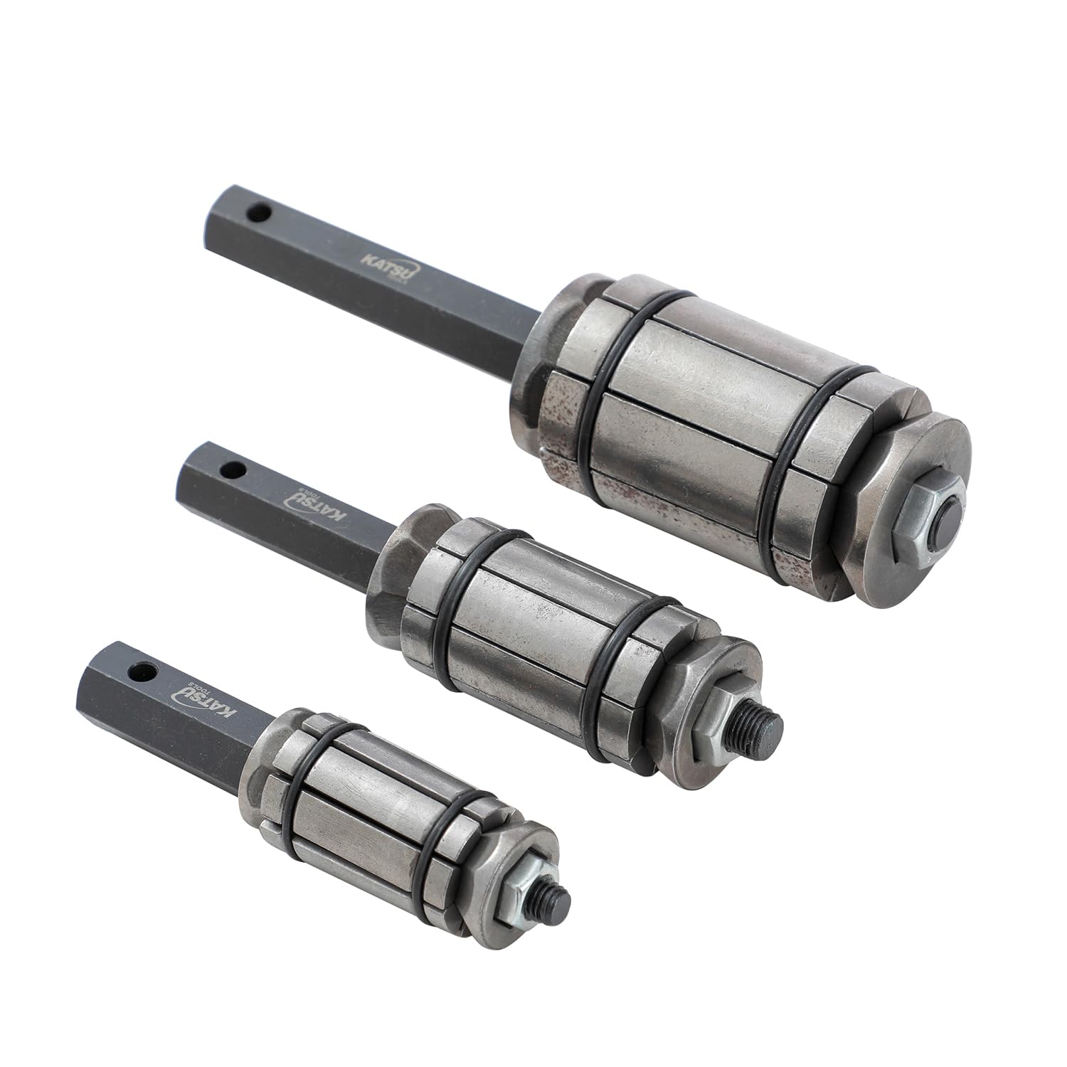 KATSU Tools Set 3 pz espansore tubo scarico – gamma economica, kit universale allargatubi per impianti di scarico, marmitte, camion e veicoli