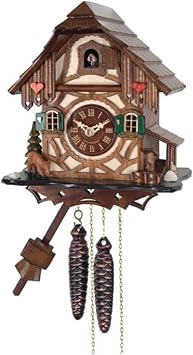 One Day Cuckoo Clock Cottage with Deer, Tree and Water Pump