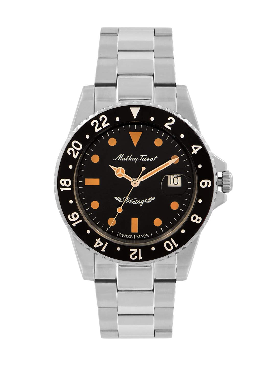 Mathey-Tissot Stainless Steel Swiss Made Analog Black Dial Men Watch - H900An, Silver Band (B07KPV5LTF) Amazon Price History, Amazon Price Tracker