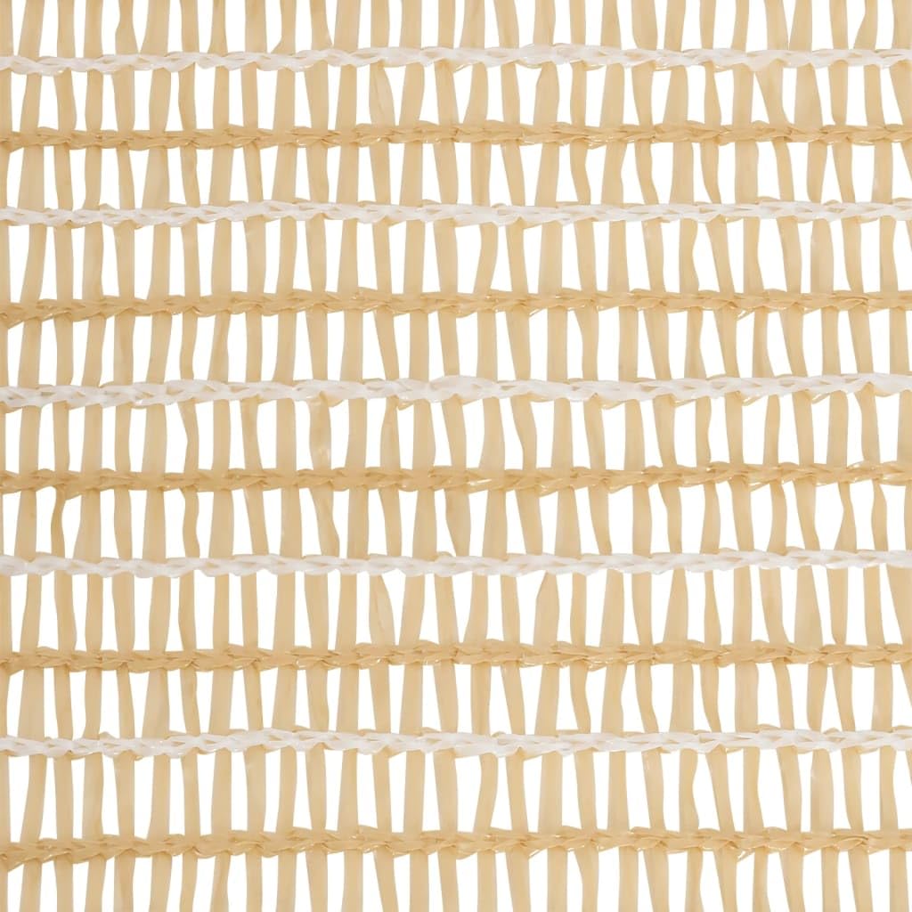Filet Brise-Vue Beige 1x25 m PEHD 195 g/m² - Occultation Jardin Terrasse Balcon Patio - Protection Solaire Anti-UV Respirant Découpable - Écran d'Intimité Extérieur pour Clôture Pergola Camping