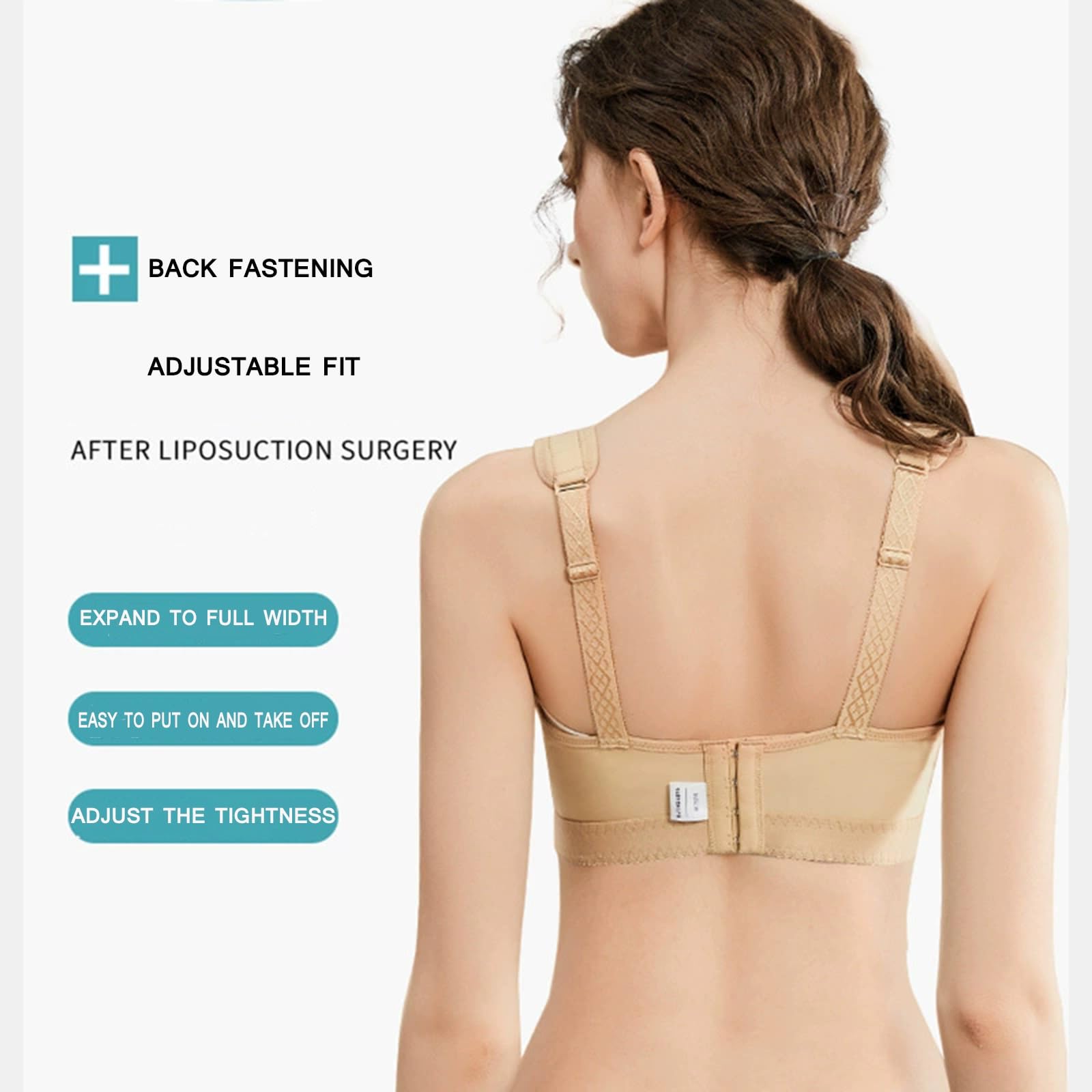 Reggiseno compressivo Post-operatorio per chirurgia mammaria, per Recupero Dopo Aumento, Lifting e riduzione Seno