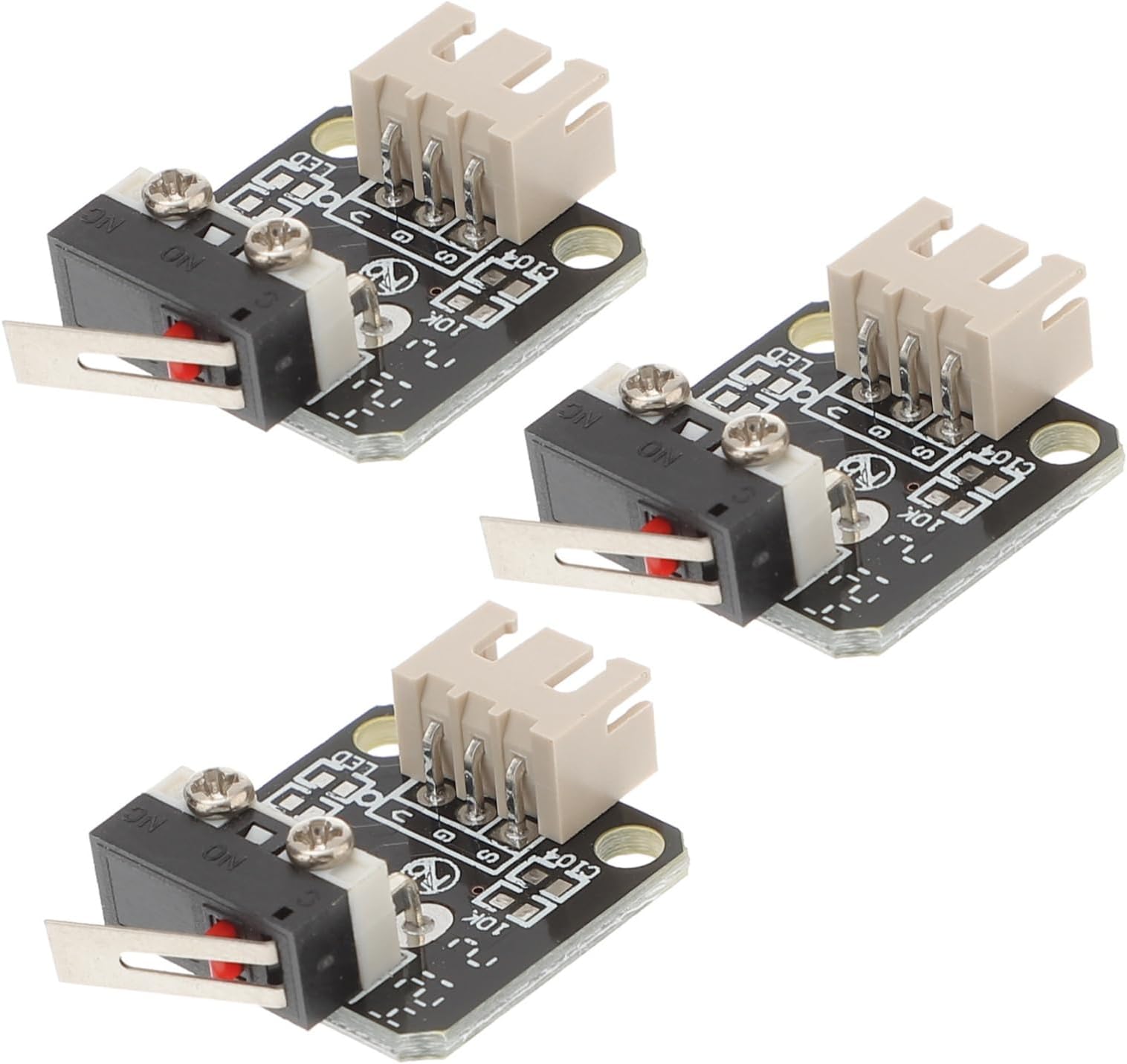 Mobestech 3pcs Printer Parts Ender Limit Switch Accessories End Stop Module Motor Parts Switch Module Mechanical End Stop