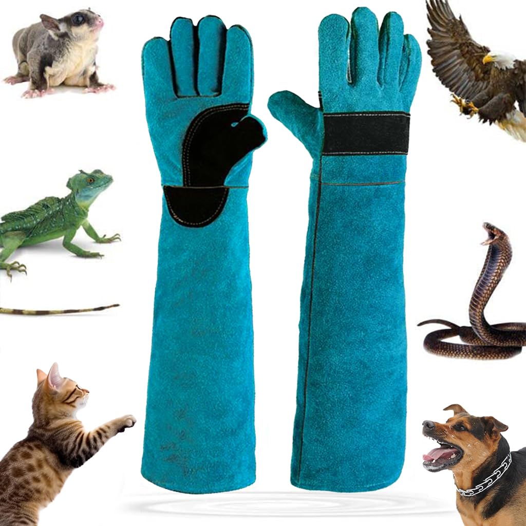 Serplex® Animal Handing Gloves Bite Proof,Leather Welding Gloves,Multipurpose Puncture Proof Glove for Dog,Cat,Reptile,Snake-image-30
