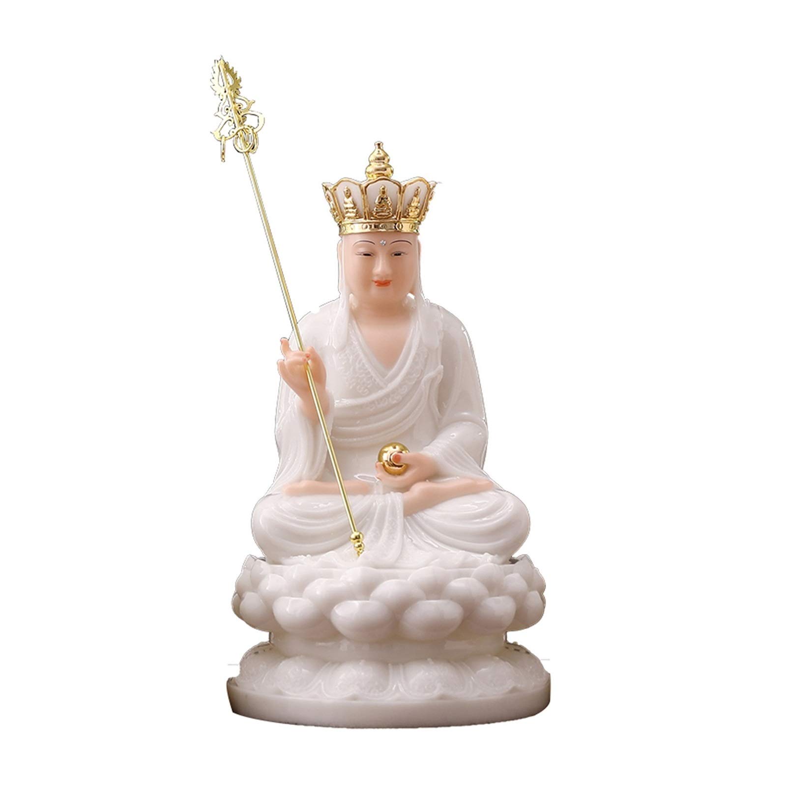 Mini estatua for el hogar, oficina, coche, decoración de mesa, esculturas decorativas coleccionables, estatuas de Buda, estatua de Buda de jade artificial, exquisita estatua china de Buda TangSeng, Fe