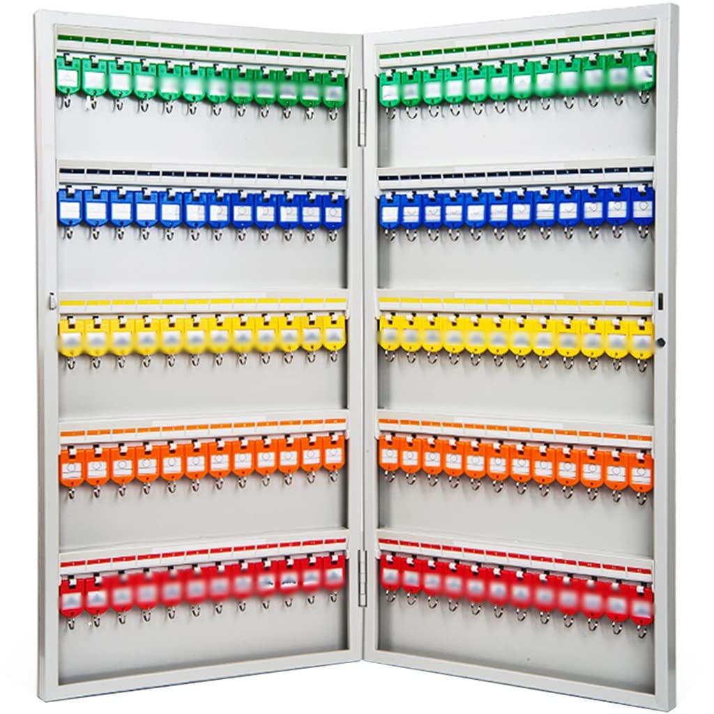 Kfgisd B Key Lock Organizer Large Company/Car Lots Large-Capacity Wall-Mounted Steel Key Cabinet, 72/96/120/150-Keys ，Key Box(120 Keys)