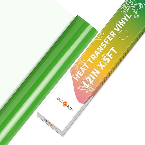 Miniatura 13 de HTVRONT Rollos de vinilo HTV de transferencia de calor – 12" x 5 pies, vinilo HTV azul aguamarina para camisetas, vinilo para planchar en todas