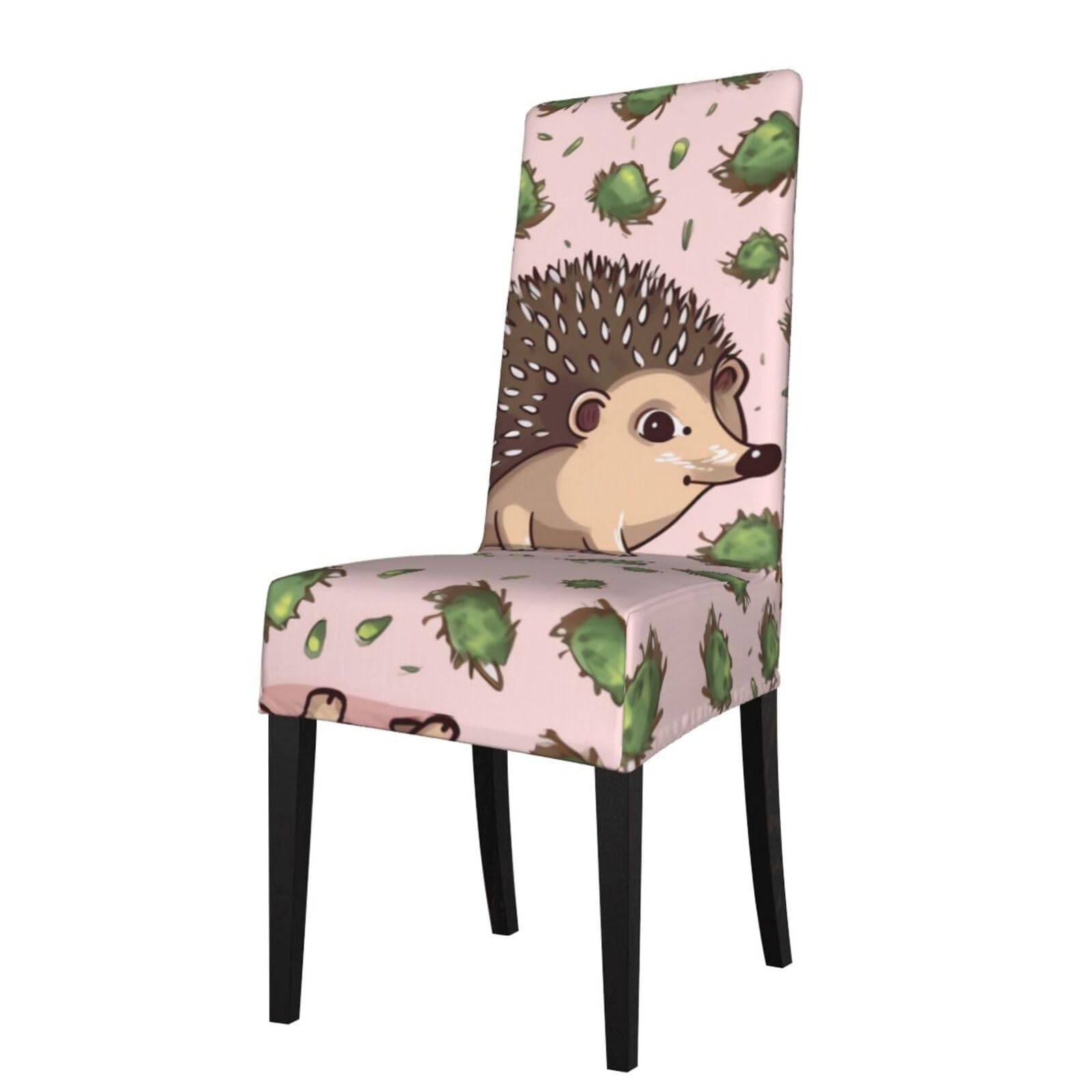 FodPand Cartoon Hedgehog Dining Room Chair Cover Stretch Parsons Chair Slipcovers Removable Washable Chair Protectors Cover High Elastic Seat Protector for Home,Kitchen, Hotel, Banquet