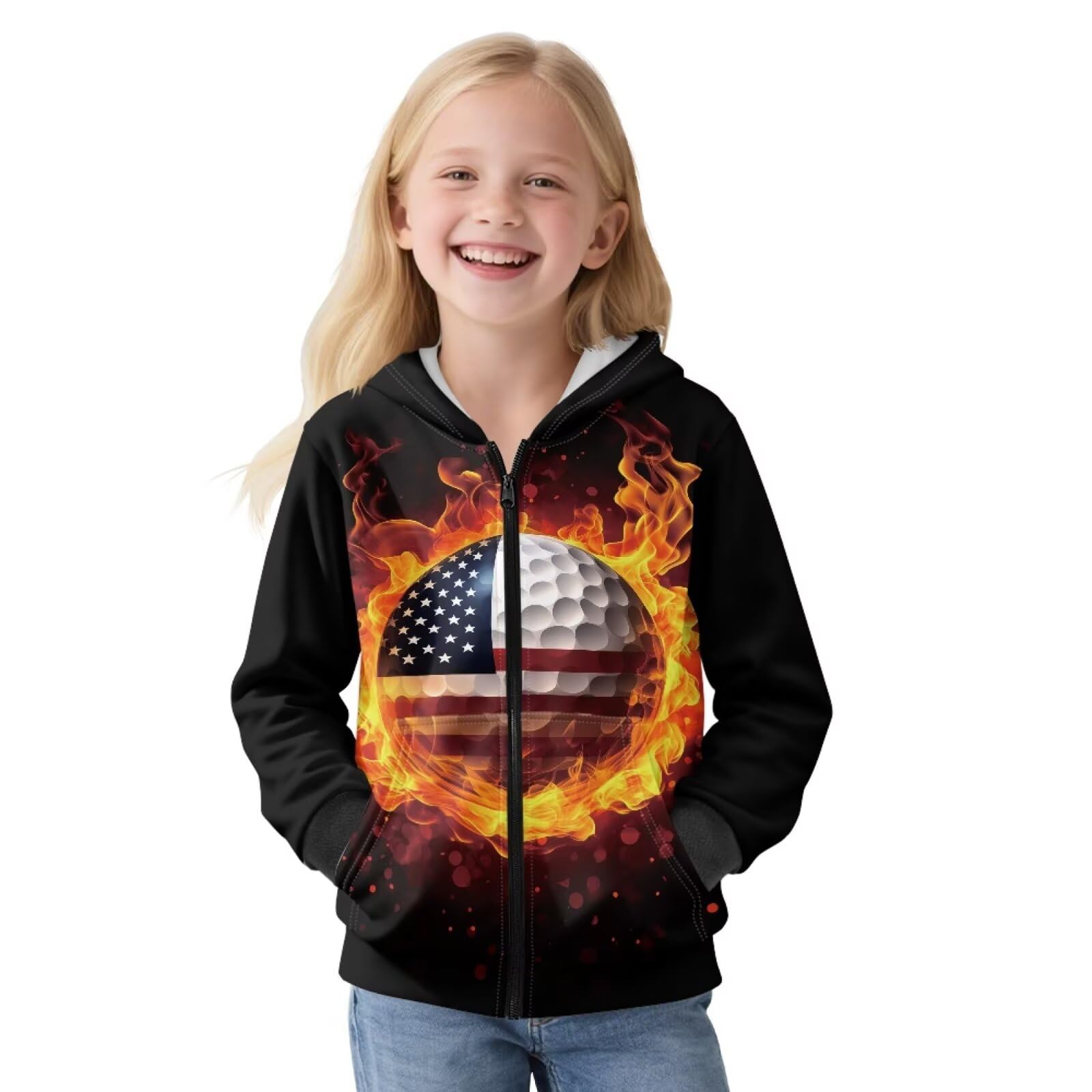 Sudadera con capucha y bolsillos para niños, con cremallera, chaqueta de invierno, ropa deportiva para niños y niñas