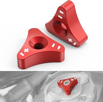 NICECNC 48mm Fork Knob Adjuster Bolts Red