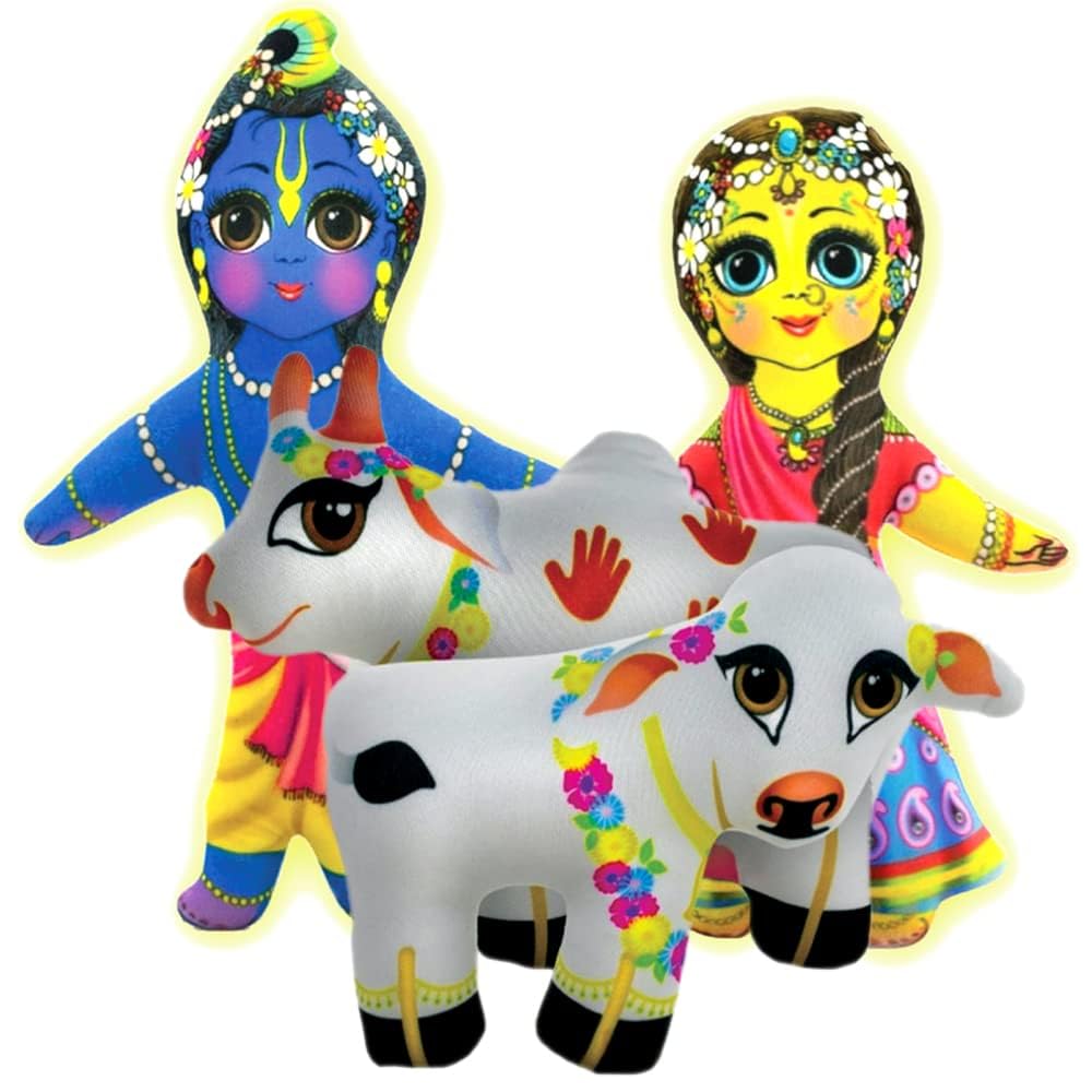 Vrindavanstore.in Radha Krishna Cow and Calf Soft Toy for Kids Plush Radha Krishna Toy for Girls, Boys, Infants, Toddlers, Babies radhe Krishna Toy Baby Gift Janmashtami Gift. (B0CKFBRPJH) Amazon Price History, Amazon Price Tracker