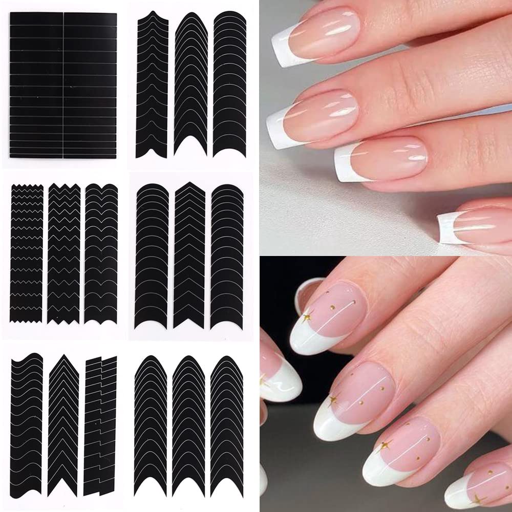 Amazon com LPOODDNU French Manicure Nail Art Stickers Decals Self