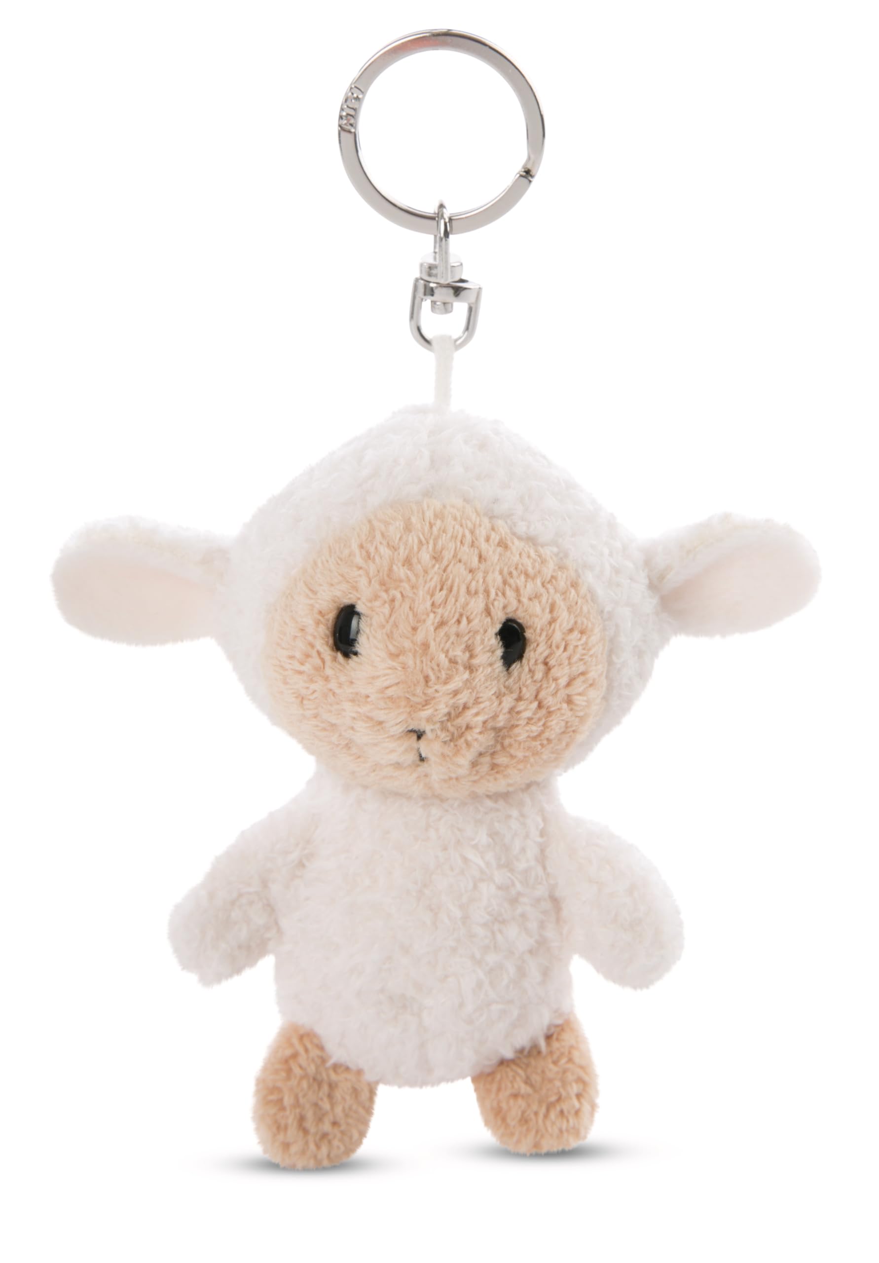 NICI Key Fob, Sheep Sheepmila, 10 cm, White, Loyal Companion for Rucksack or Bag, Key Holder for Children and Adults, 62247