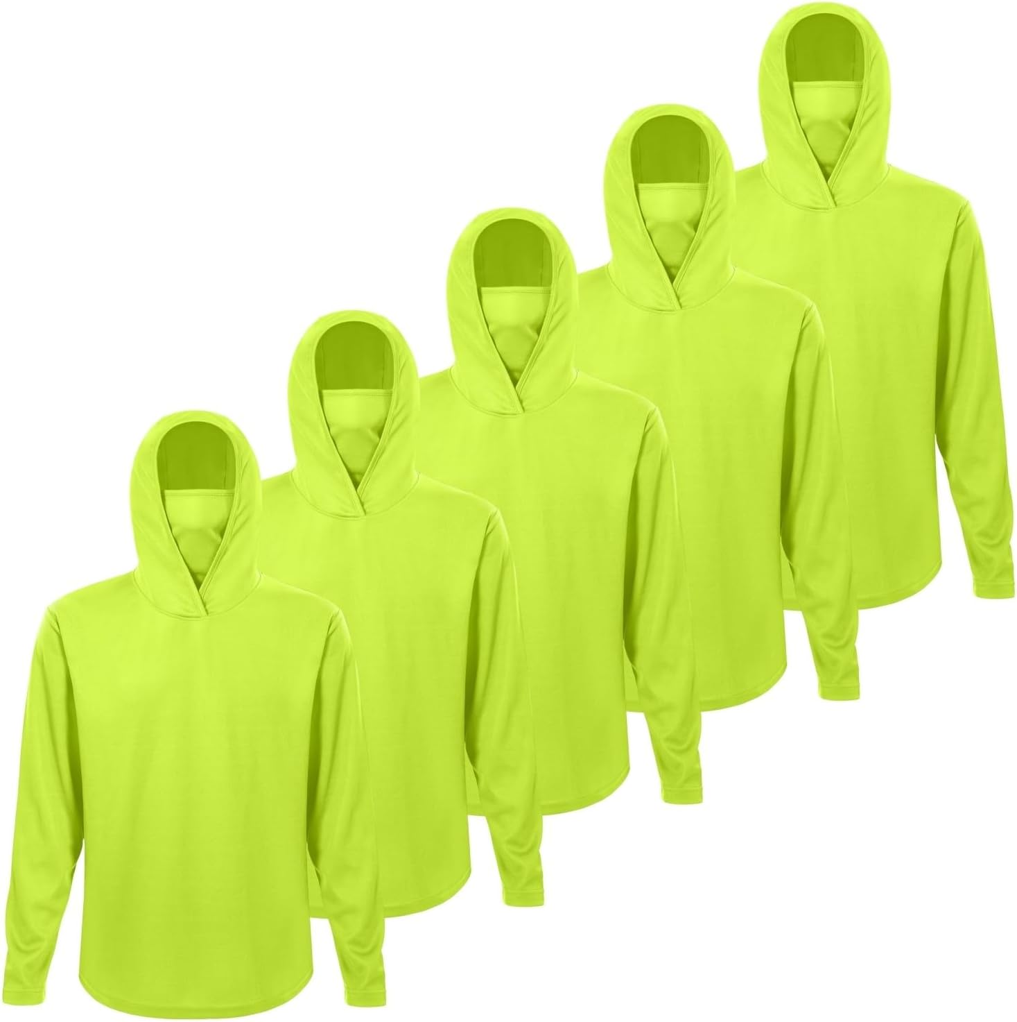 LeeHanTon Men UPF 50+ Sun Protection Hoodie Long Sleeve T Shirts Pack Quick Dry Shirt for Athletic Running Activewear Workout