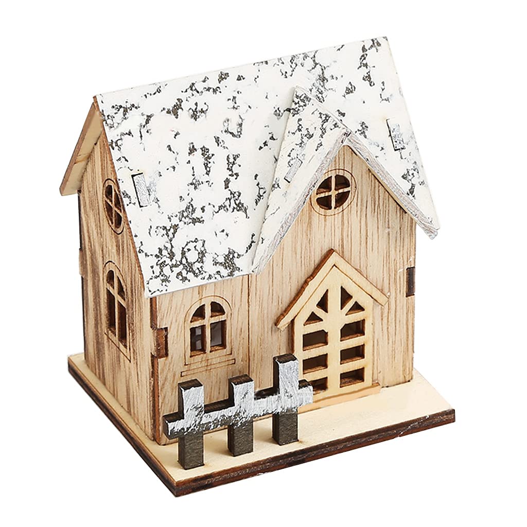 Elnwnnkc Boys B Christmas Styles Cabin Wooden House Glitter With Led Light Home Decoration Fairy Night Lamp Pendant Prop Gift Christmas Wooden Houses For The Mantel Decorations Pendant Lights