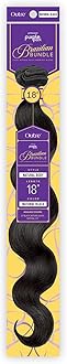 Human Hair Blend Weave Premium Purple Pack Brazilian Bundle Natural Body (18-36'') (NATURAL BLACK), 1.0 Count