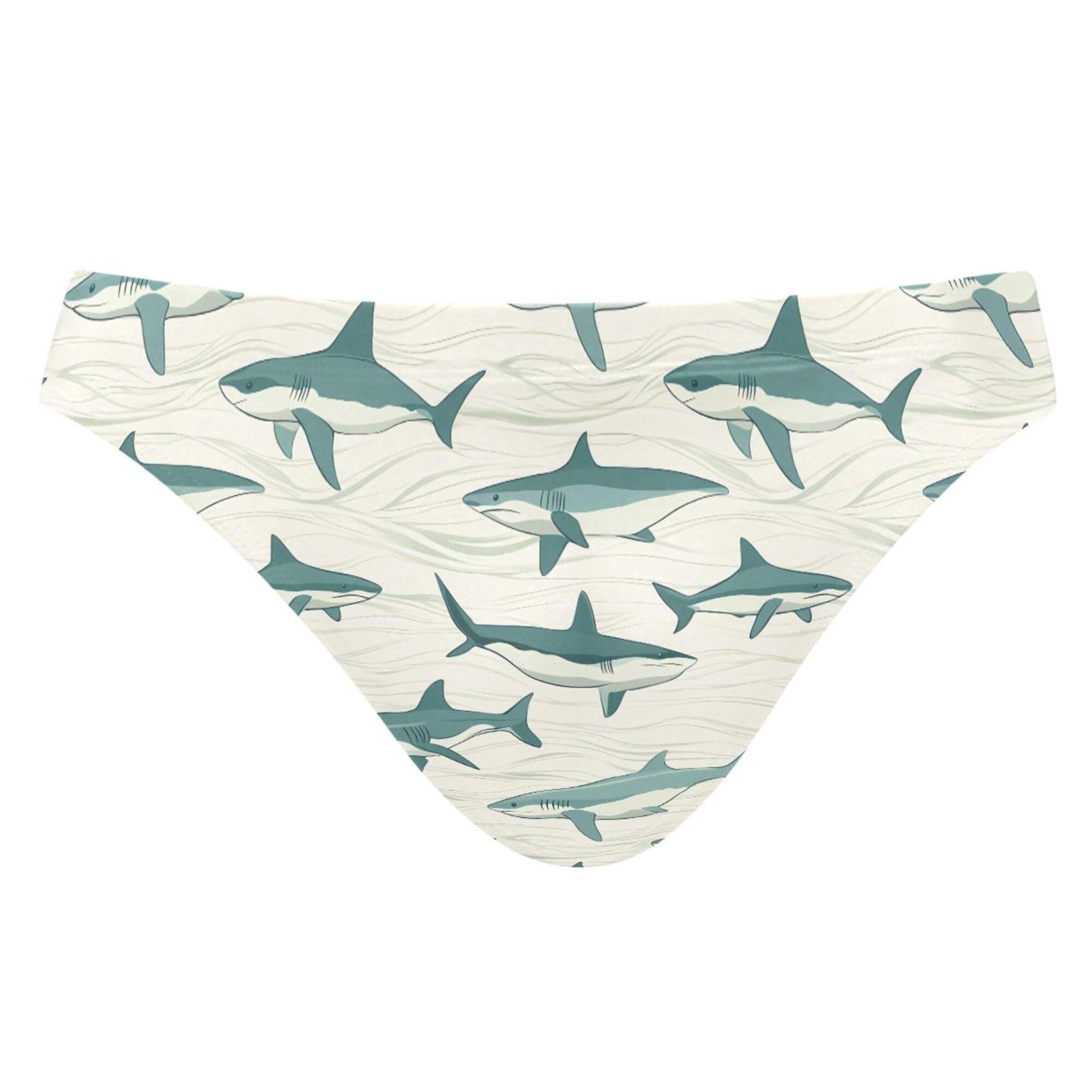 Cute Shark Swim Briefs for Men Swimsuit Bikini Swimwear S B0404973
