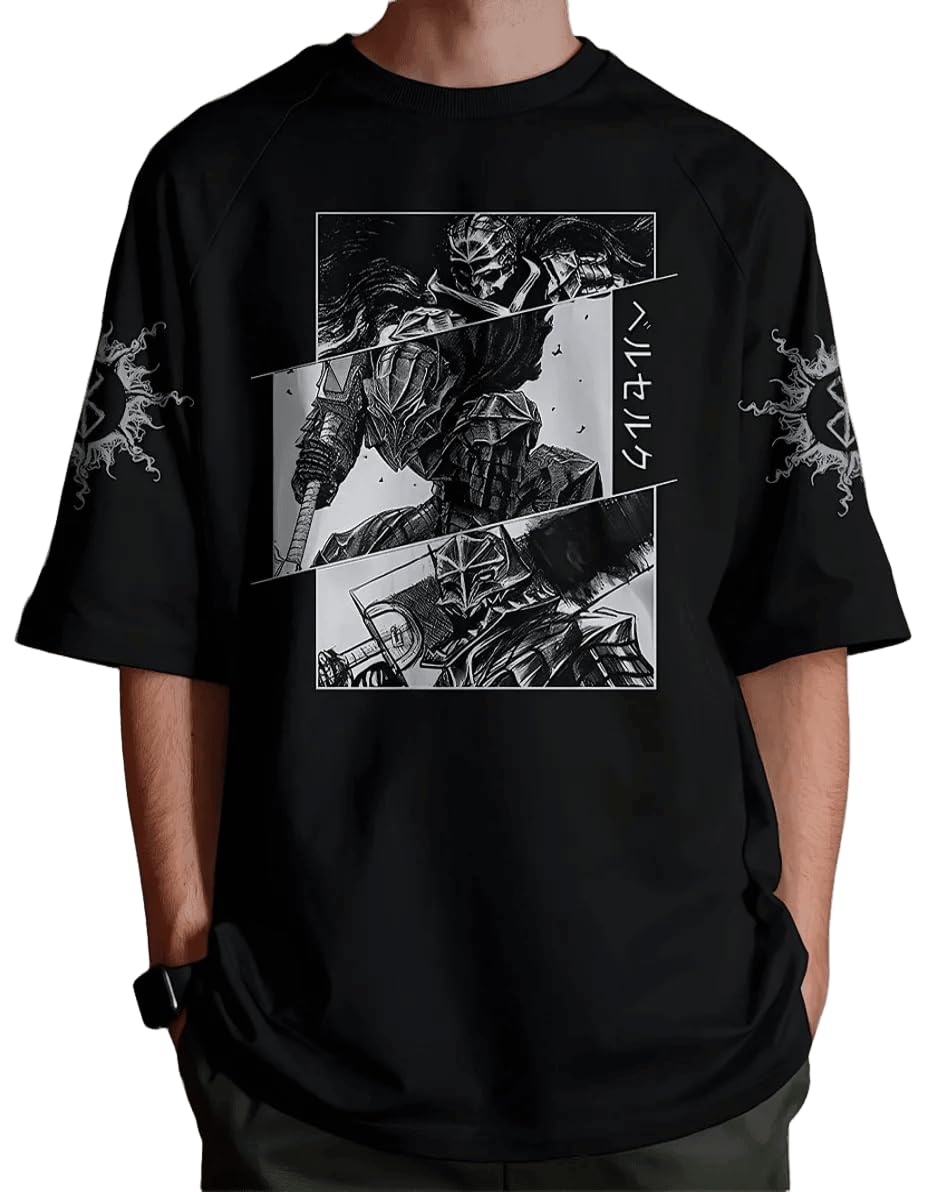 Camiseta Masculina Oversized Larga Streetwear Bersek Geek Estampa Algodão Premium 30.1