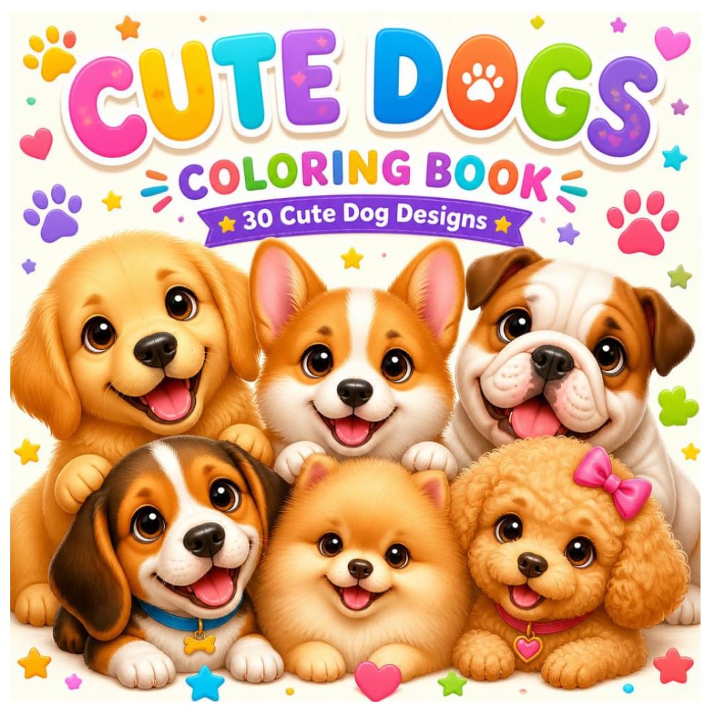 CUTE DOGS: Coloring Book Vol.2