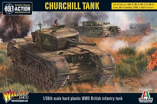 Miniatura 4 de Warlord Bolt Action Churchill Infantry Tank 1:56 Miniaturas de mesa – Juego de soldados de la Segunda Guerra Mundial en miniatura pintables de