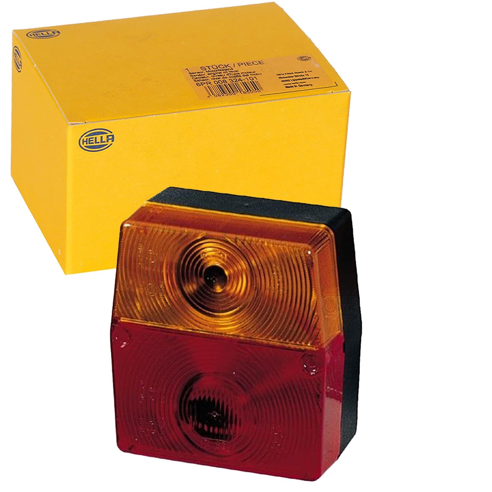 HELLA 2SE 998 530-061 Rearlight - Bulb - 12/24V - mounting/Bolted - Lens Colour: Red/Yellow - Plug: Blade Terminal - left/right - Quantity: 1