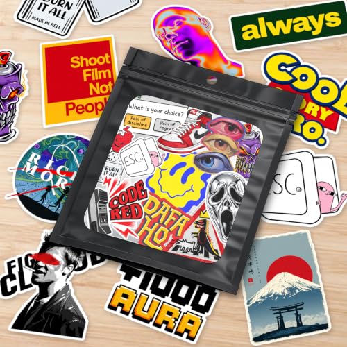 Image of Die Cut Stickers Pack of 34, Assorted Vinyl Decals for Laptop, Water Bottle, Phone Case, Journal, Notebook, Scrapbook, Luggage, Helmet, Bicycle, Skateboard, DIY Craft