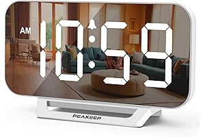 Peakeep Reloj para Mesa de Noche: Despertador Digital Compacto y Fácil de Leer