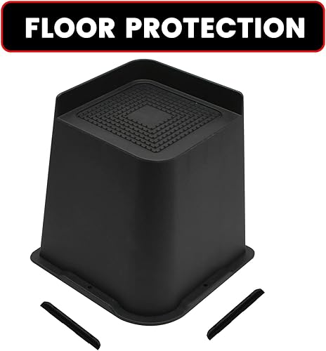 Miniatura 5 de Elevadores de cama de 4 pulgadas, 6 pulgadas, 8 pulgadas, elevadores de muebles de gran tamaño, soporta hasta 6000 libras, elevación de 4 pulgadas