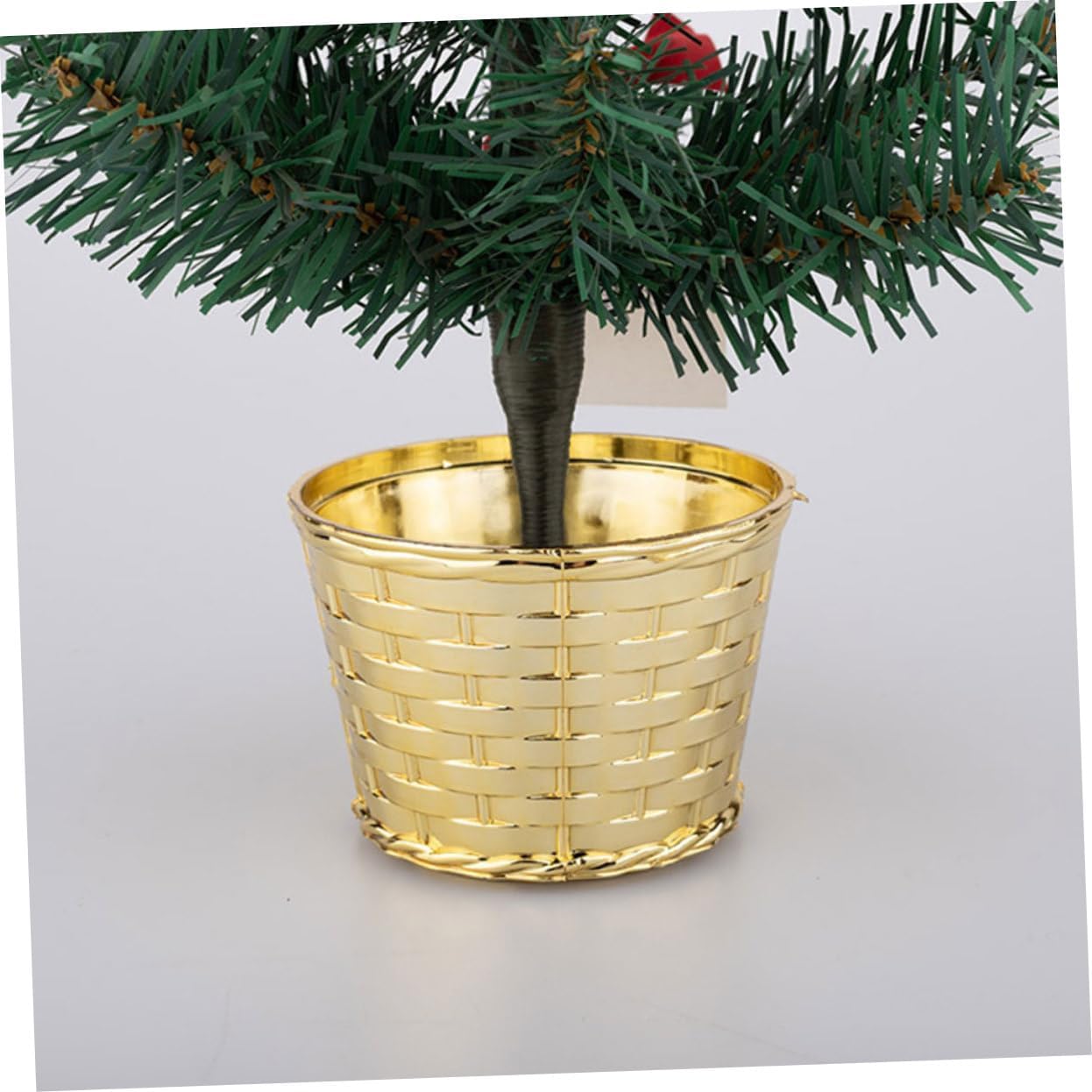 Cabilock 6pcs Christmas Tree Stand Desktop Base for Artificial Trees Stable and Easy to Install for Holiday Decor and Arranging Xmas Scenes