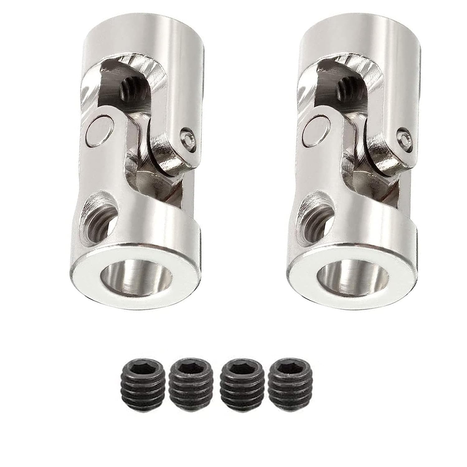 Rotatable Universal Joint Shaft Coupling 6mm to 6mm Inner Dia, L23XD11mm Connectors Steering U Joint Couplers with Screws for RC Model 2Pcs