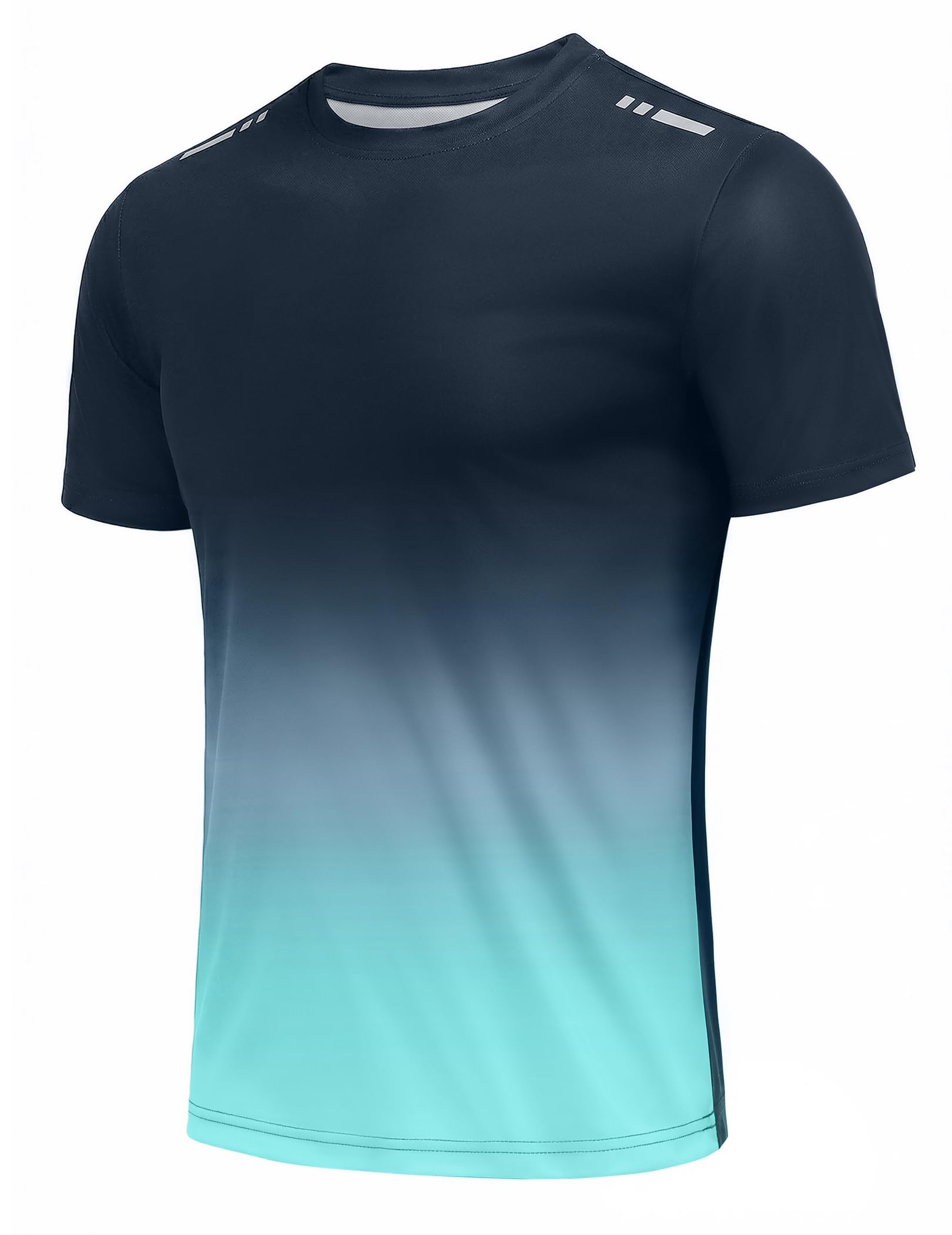 PINSPARK Camiseta Deportiva De Manga Corta Hombre, Transpirable, Secado RáPido, Correr Y Gimnasio, con Degradado — view 8