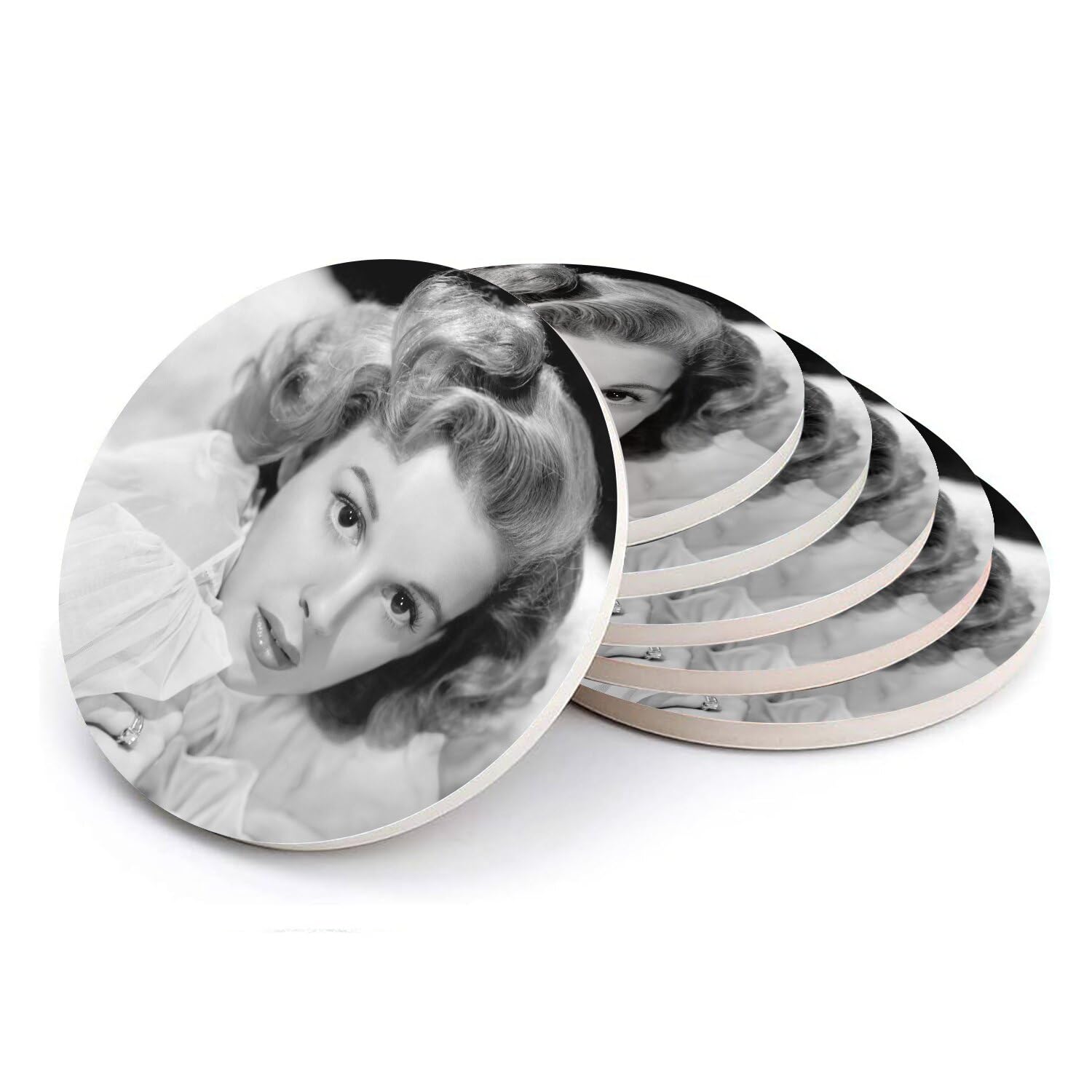 Sous-verre en céramique Judy Garland retro pour table de salon