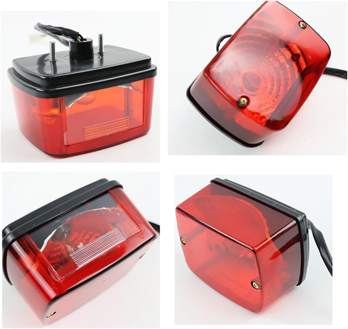 Luz de Freno Trasera Moto Para Atv Pit Dirt Bike Moto Fanale posteriore a LED Luci freno posteriori in plastica Indicatore di stop Accessori universali per motocross Luci posteriori