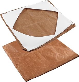 Faddare 2pcs Wrap Cover for Heat Press Platen, 15 x 15 Inch Heat Press Platen Wrap Cover, Heat Resistant Reusable Sheets Pad Mat Pillow for Sublimation Heat Press Machine(Coffee + White)