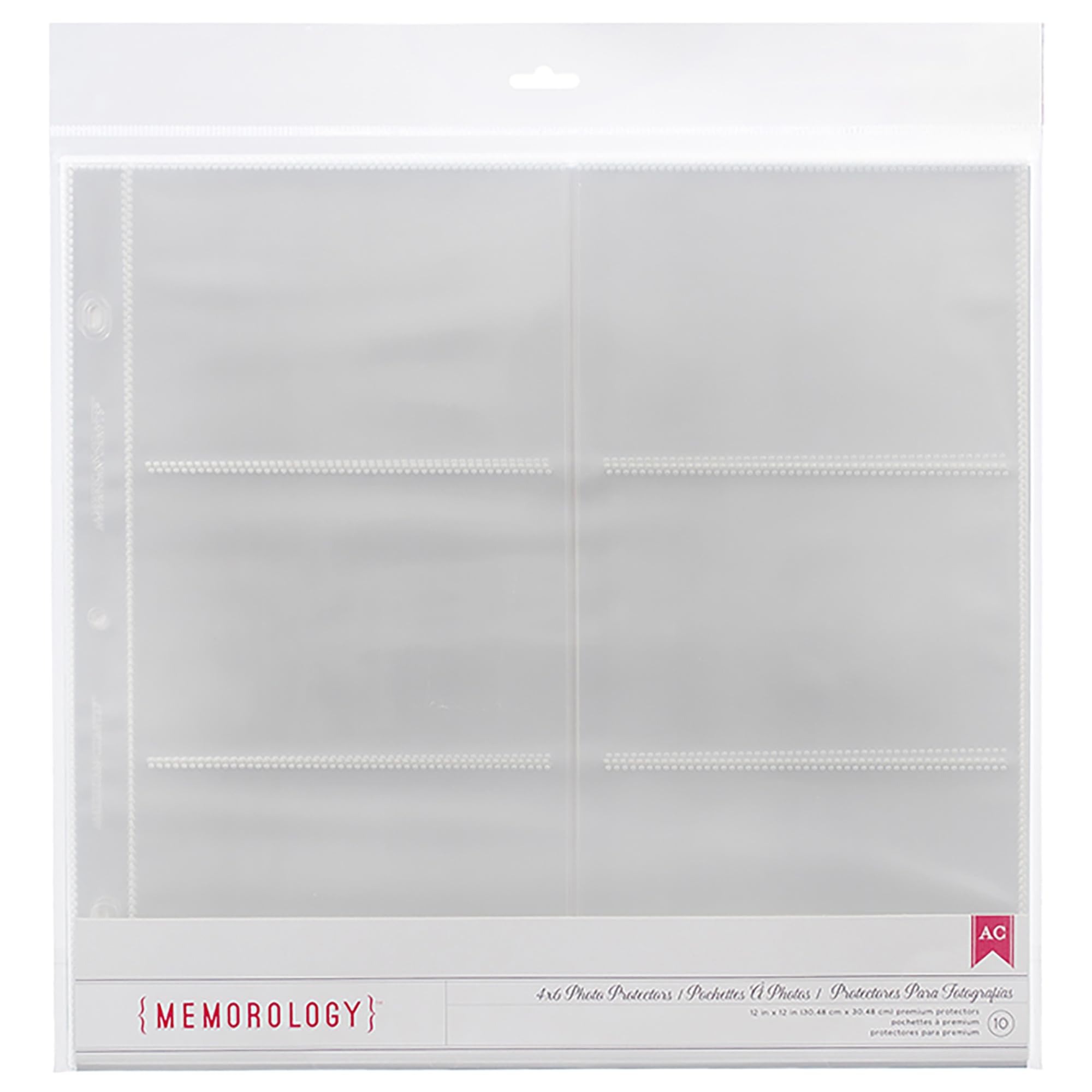 Pochettes 30x30 cm American Crafts transparentes pour scrapbooking lot de 10