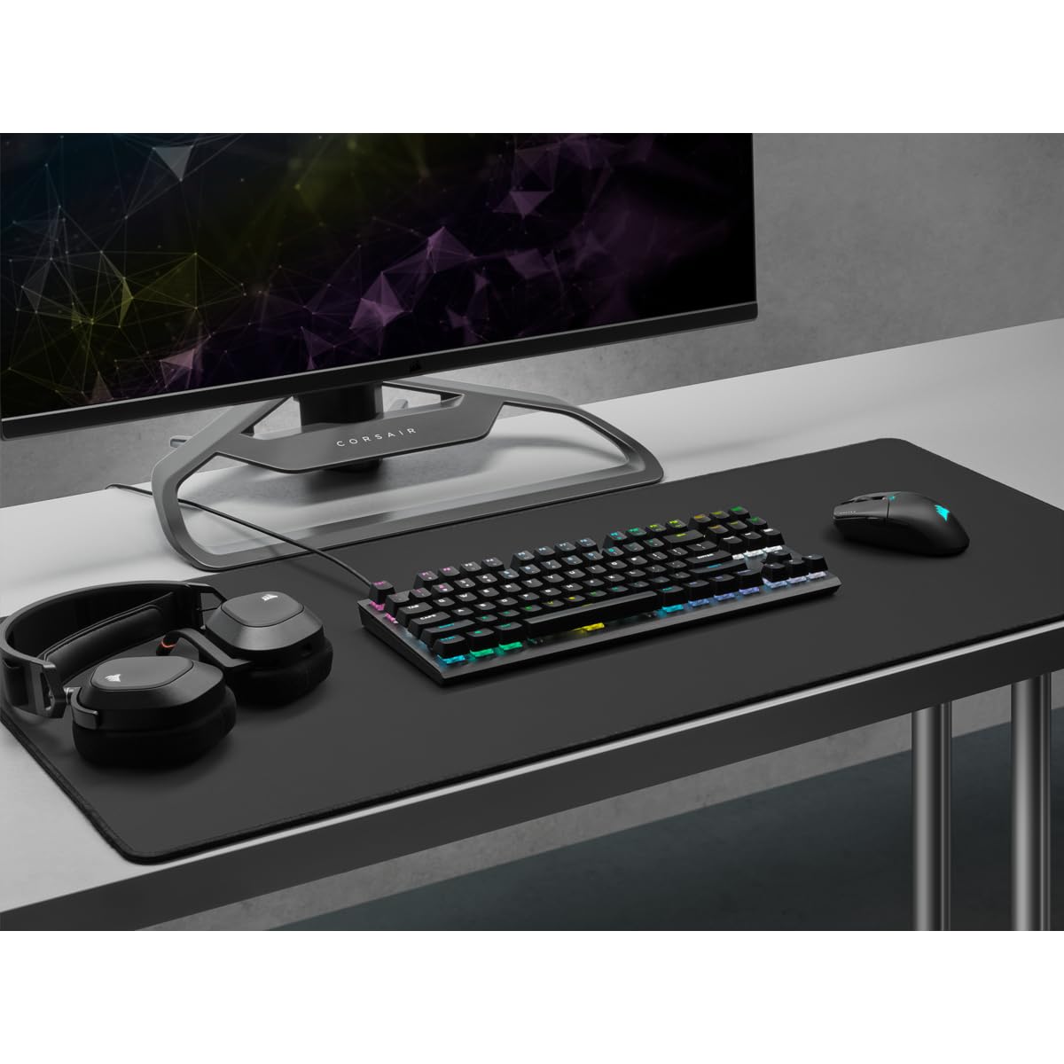 Corsair K60 Pro TKL RGB Optisch-mechanische Tenkeyless- Gaming-Tastatur â€“ Corsair OPX-Tastenschalter(DE)
