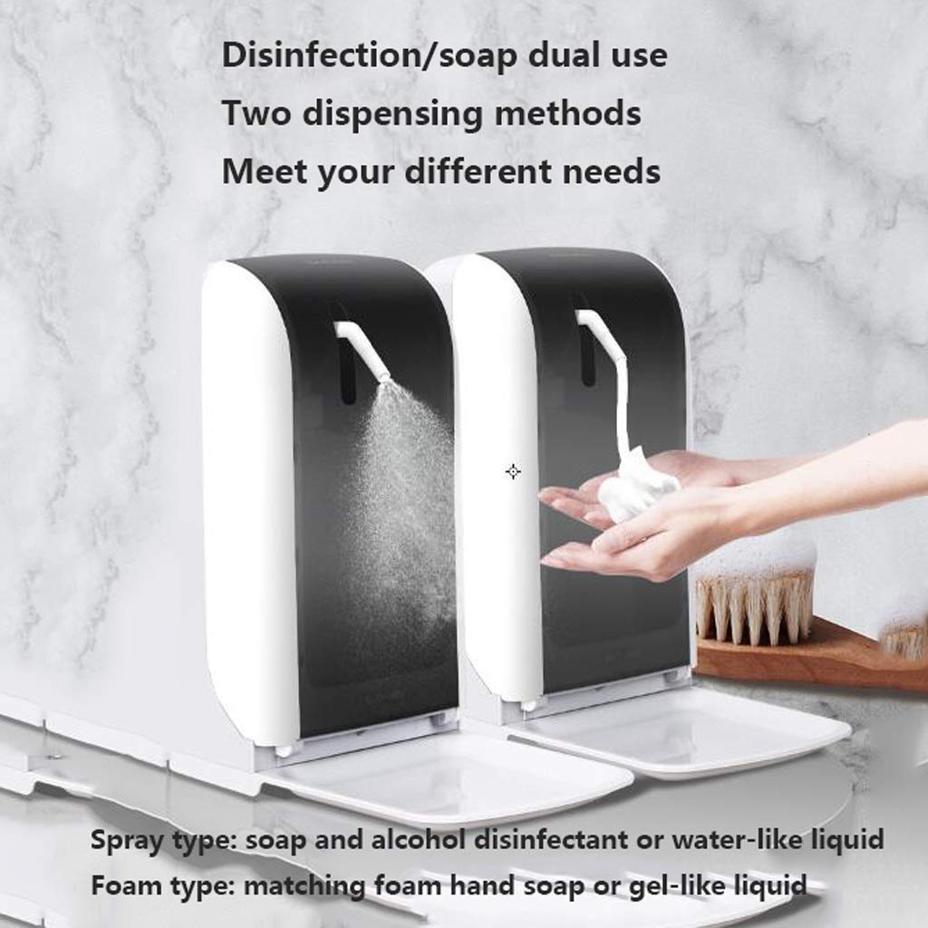 Handseifenspender Flüssigkeitsspender Seifenspender aus Lotionflasche, Infrarot-Sensor automatischer Kunststoff Touchless Automatische, intelligente Induktion Foam for Badezimmer Küche Nachfüllbare Lo